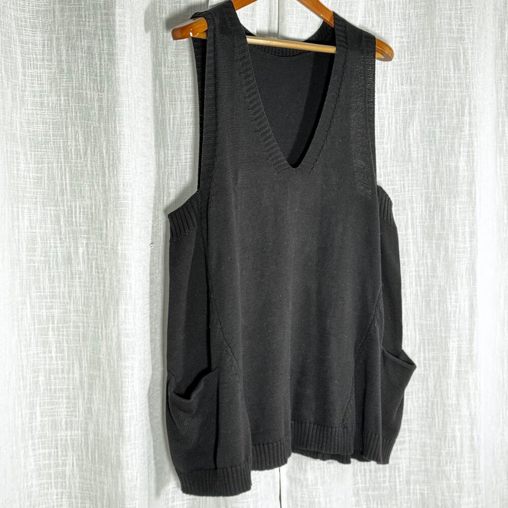 Oversized Sweater Vest Size 1X Preppy Schoolgirl Comfy - Picture 2 of 8